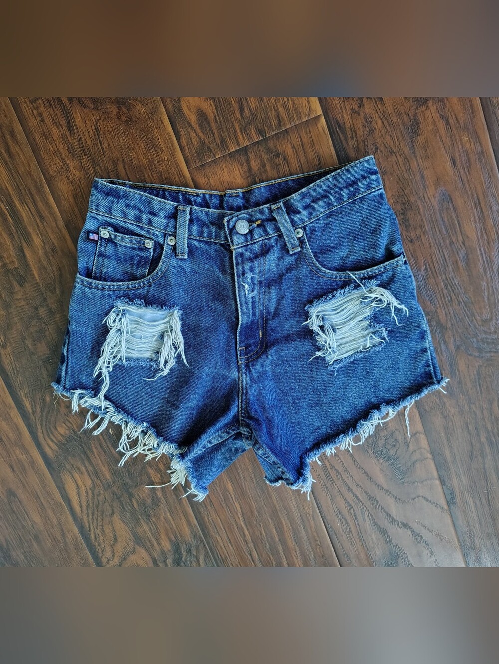 Vintage Y2K Polo Jeans Ralph Lauren cut off denim shorts size 2